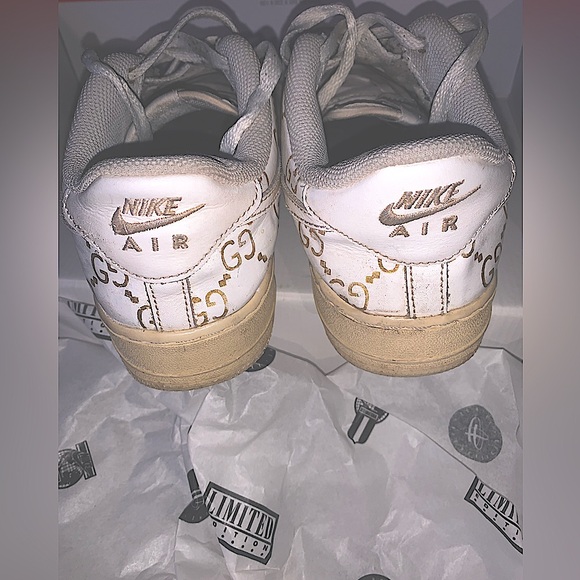 Custom - Nike AF 1 “ GUCCI PRINT “ Size 7 Y - Picture 2 of 4